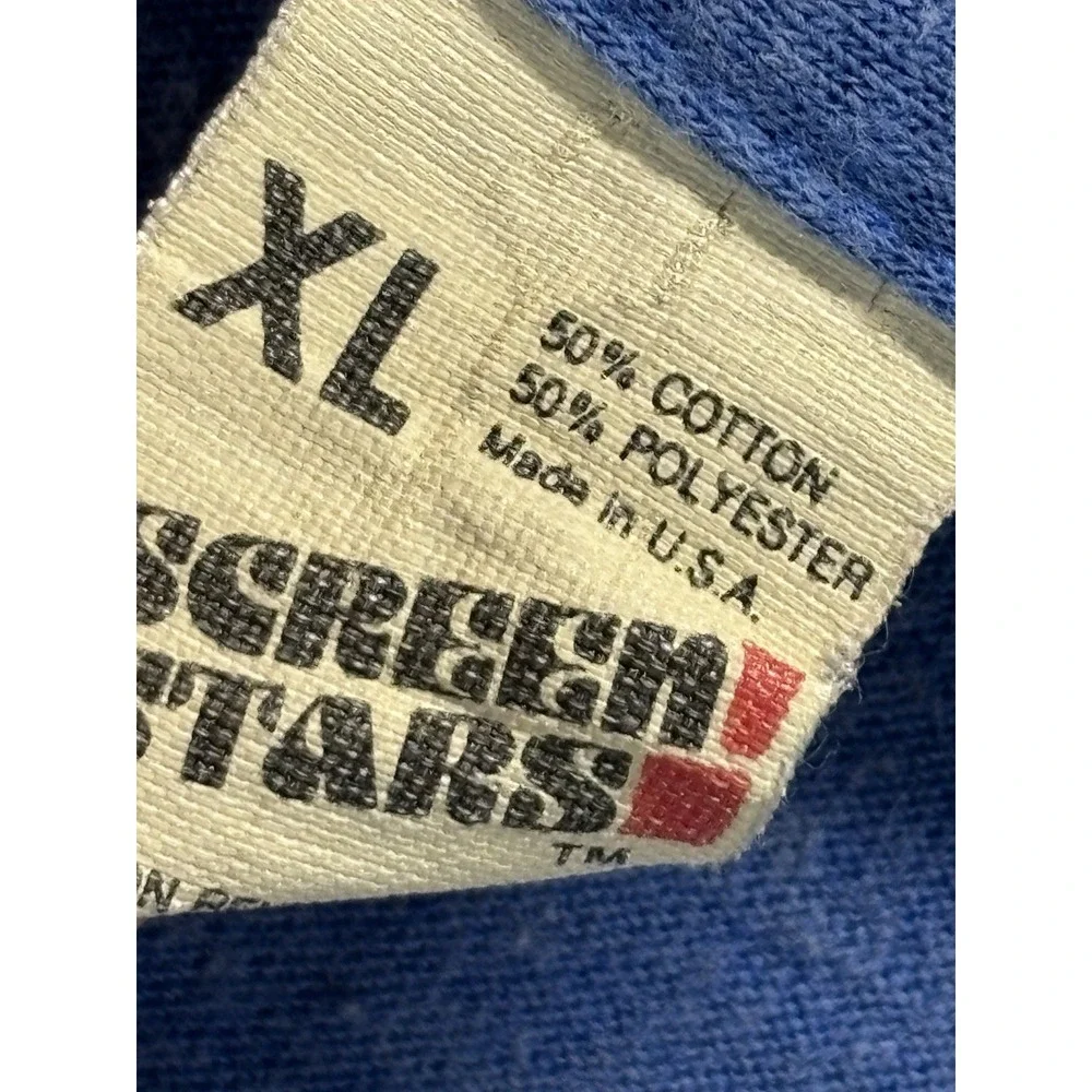 Vtg Screen Stars Holland Tshirt Sz X-Large Mens Blue Single Stitch Made USA 80s